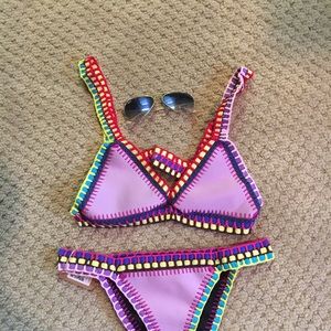 Purple  brand new neoprene bikini